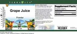 Label for Grape Juice Powder