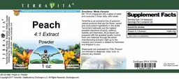 Label for Peach 4:1 Extract Powder