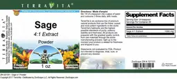 Label for Sage 4:1 Extract Powder