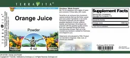 Label for Orange Juice Powder