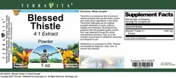 Label for Blessed Thistle 4:1 Extract Powder