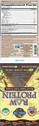 Label for Raw Protein Beyond Organic Protein Formula Chocolate Cacao