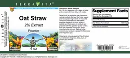 Label for Oat Straw 2% Extract Powder
