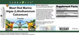 Label for Mearl Red Marine Algae (Lithothamnium Calcareum) Powder