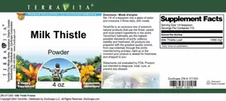 Label for Milk Thistle Powder