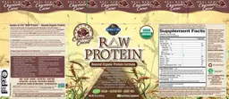 Label for Raw Protein Chocolate Cacao