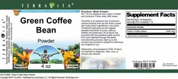 Label for Green Coffee Bean Powder