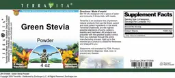 Label for Green Stevia Powder
