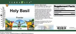 Label for Holy Basil Powder