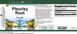 Label for Pleurisy Root Powder