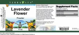 Label for Lavender Flower Powder