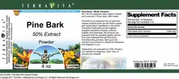 Label for Pine Bark 50% Extract Powder