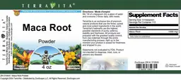 Label for Maca Root Powder