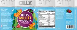 Label for Kids Multi + Probiotic Yum Berry Punch