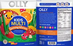 Label for Kids Multi Gummy Worms Sour Fruity Punch