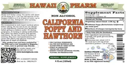 Label for California Poppy and Hawthorn Non-Alcohol