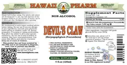 Label for Devil's Claw Non-Alcohol