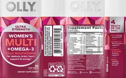 Label for Ultra Strength Women's Multi + Omega-3