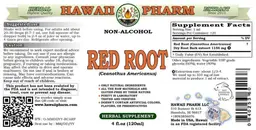 Label for Red Root Non-Alcohol