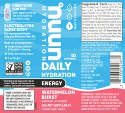 Label for Energy Watermelon Burst