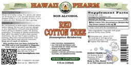 Label for Red Cotton Tree Non-Alcohol