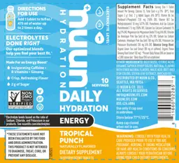 Label for Energy Tropical Punch