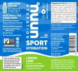 Label for Sport Lemon Lime