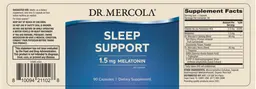 Label for Sleep Support Melatonin 1.5 mg
