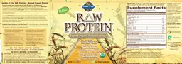 Label for Raw Protein Beyond Organic Protein Formula