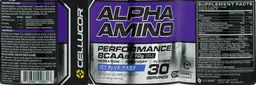 Label for Alpha Amino Icy Blue Razz