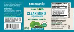 Label for Clear Mind Liquid Drops