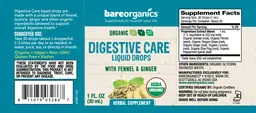 Label for Digestive Care Liquid Drops