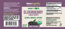 Label for Elderberry Liquid Drops