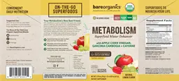Label for Metabolism Natural Lemon Flavor