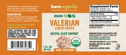 Label for Valerian Liquid Drops