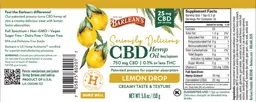 Label for CBD Hemp Oil Lemon Drop