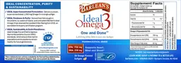 Label for Ideal Omega 3 Orange Flavored