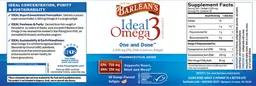 Label for Ideal Omega 3 Orange Flavored