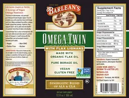 Label for Omega Twin with Flax Lignans