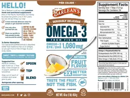 Label for Omega-3 Pina Colada