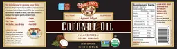 Label for Organic Virgin Coconut Oil