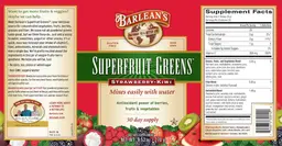 Label for Superfruit Greens Strawberry-Kiwi