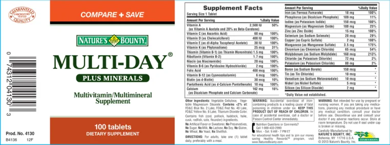 Label for Multi-Day Plus Minerals
