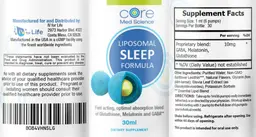 Label for Liposomal Sleep Formula