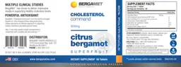 Label for Cholesterol Command 600 mg