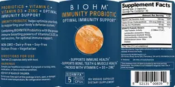 Label for Immunity Probiotic