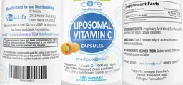 Label for Liposomal Vitamin C Capsules 1000 mg
