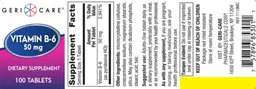 Label for Vitamin B-6 50 mg