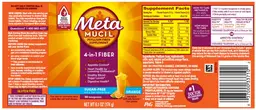 Label for 4-in-1 Fiber Orange Sugar-Free