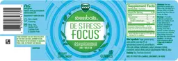 Label for De-Stress + Focus